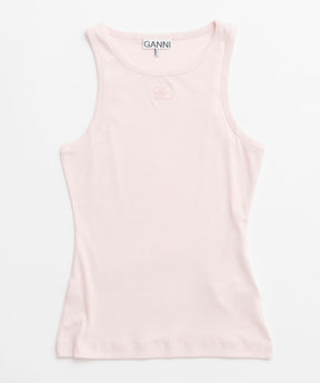 【GANNI】Soft Cotton Rib Tank Top