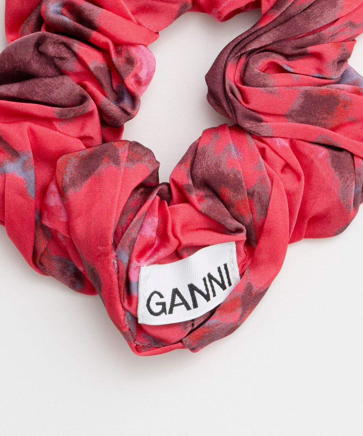 【GANNI】Printed Satin Scrunchie