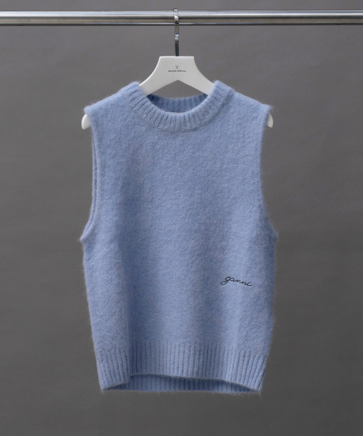 【GANNI】Brushed Alpaca O-Neck Vest