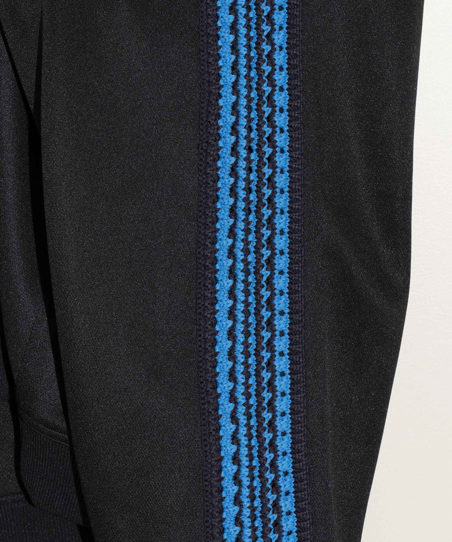 Prime-Over Crochet Line Crew Neck Track Pullover