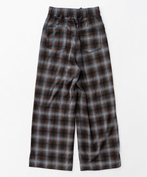 【24WINTER PRE-ORDER】Plaid Pattern Bicolor Denim Pants