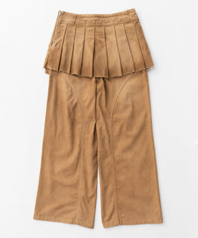 【24WINTER PRE-ORDER】Pleated Skirt Layered Pants