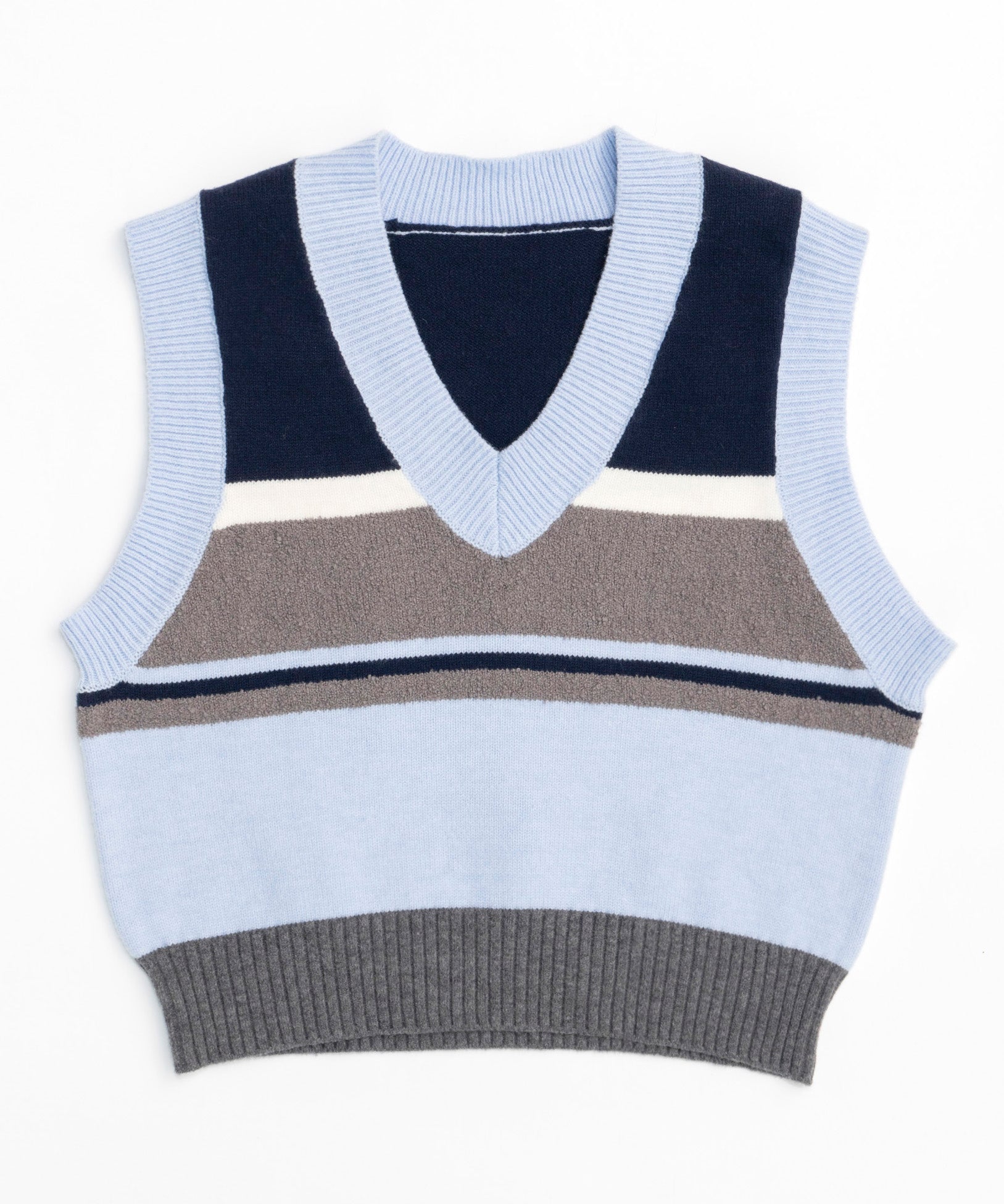 Bicolor Knit  Vest