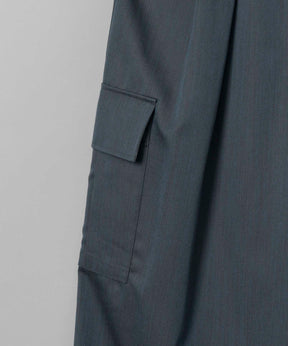 High Count Wool Prime-Wide Cargo Pants