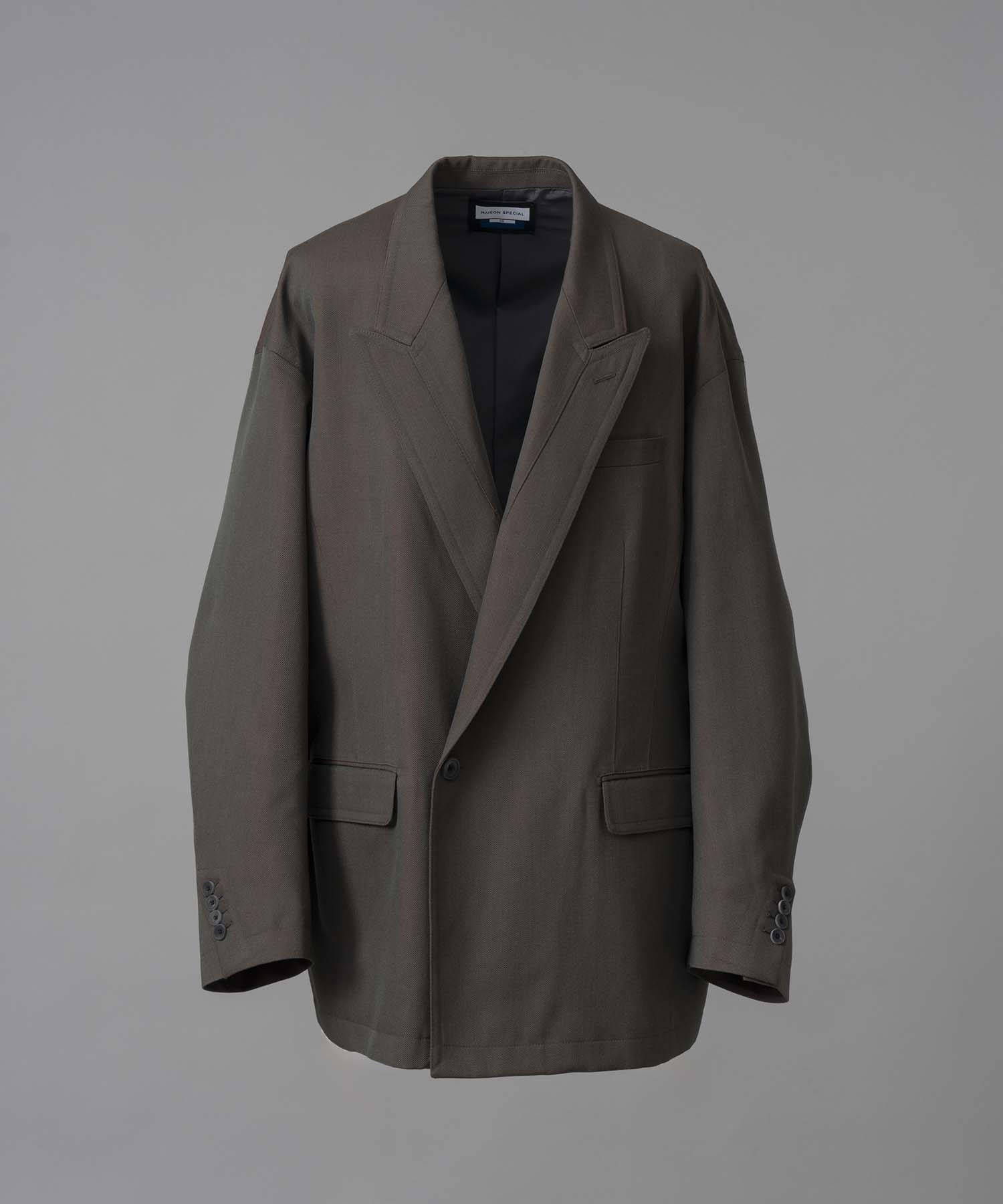 Chambray Wool Prime-Over Three-Dimensional Cutting Tailored Jacket