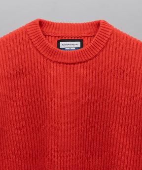 Prime-Over  Rib Crew Neck Knit Pullover