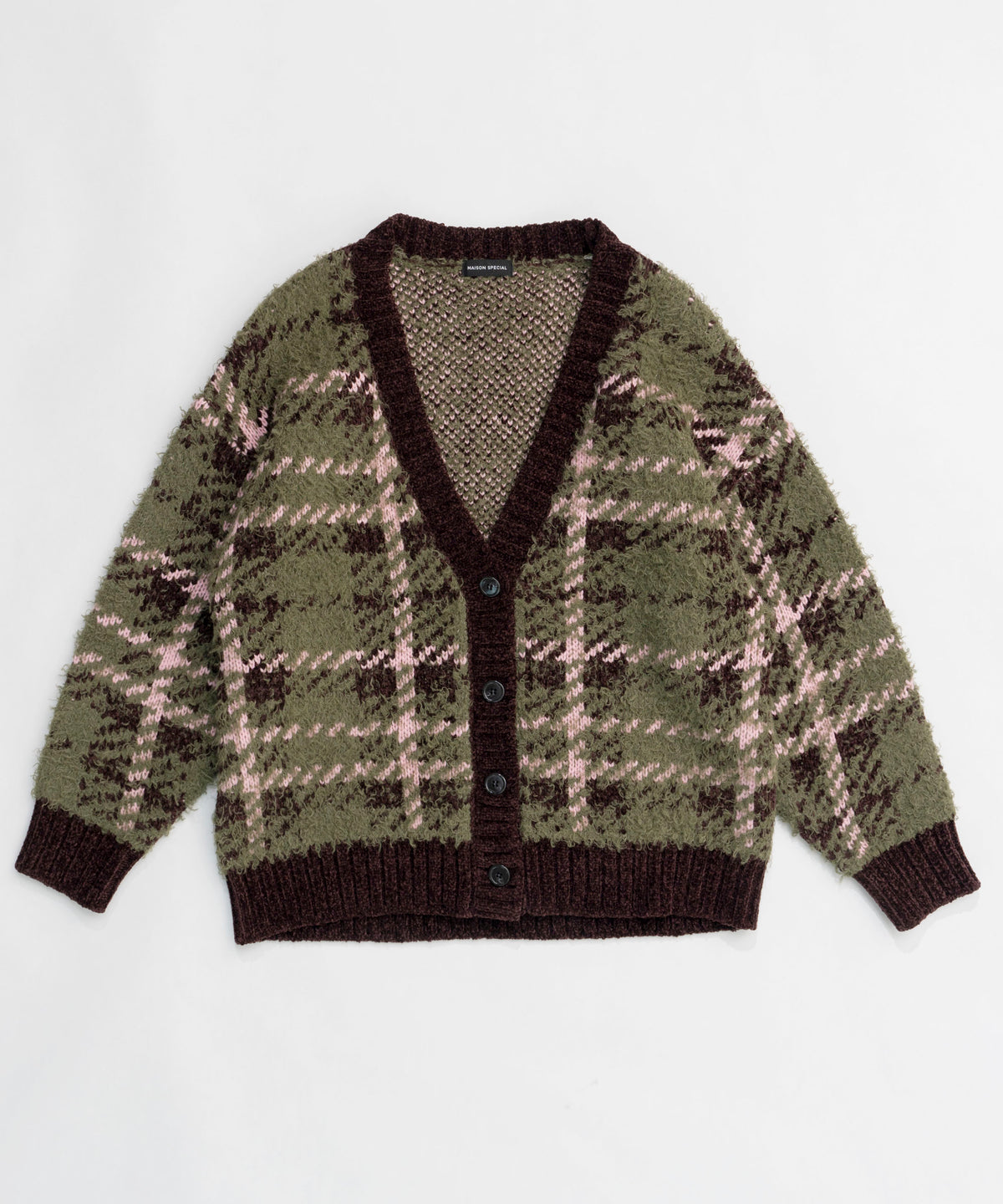 【24WINTER PRE-ORDER】Plaid Jacquard Knit Cardigan