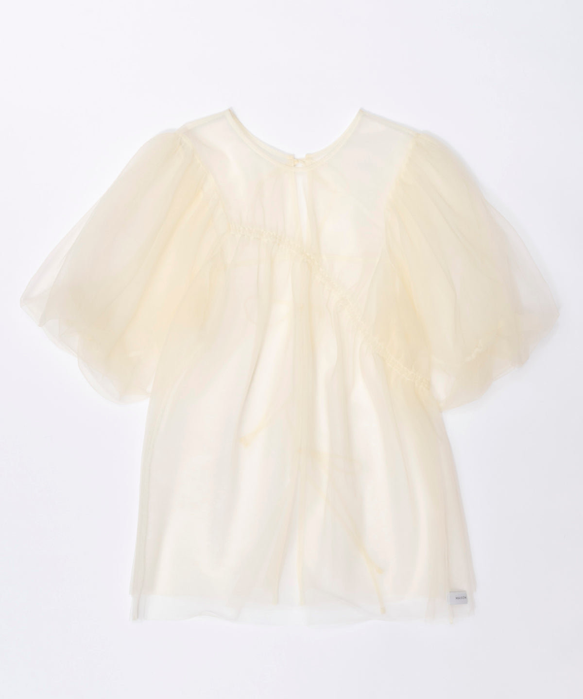 2way Tulle Puff Sleeve Tops