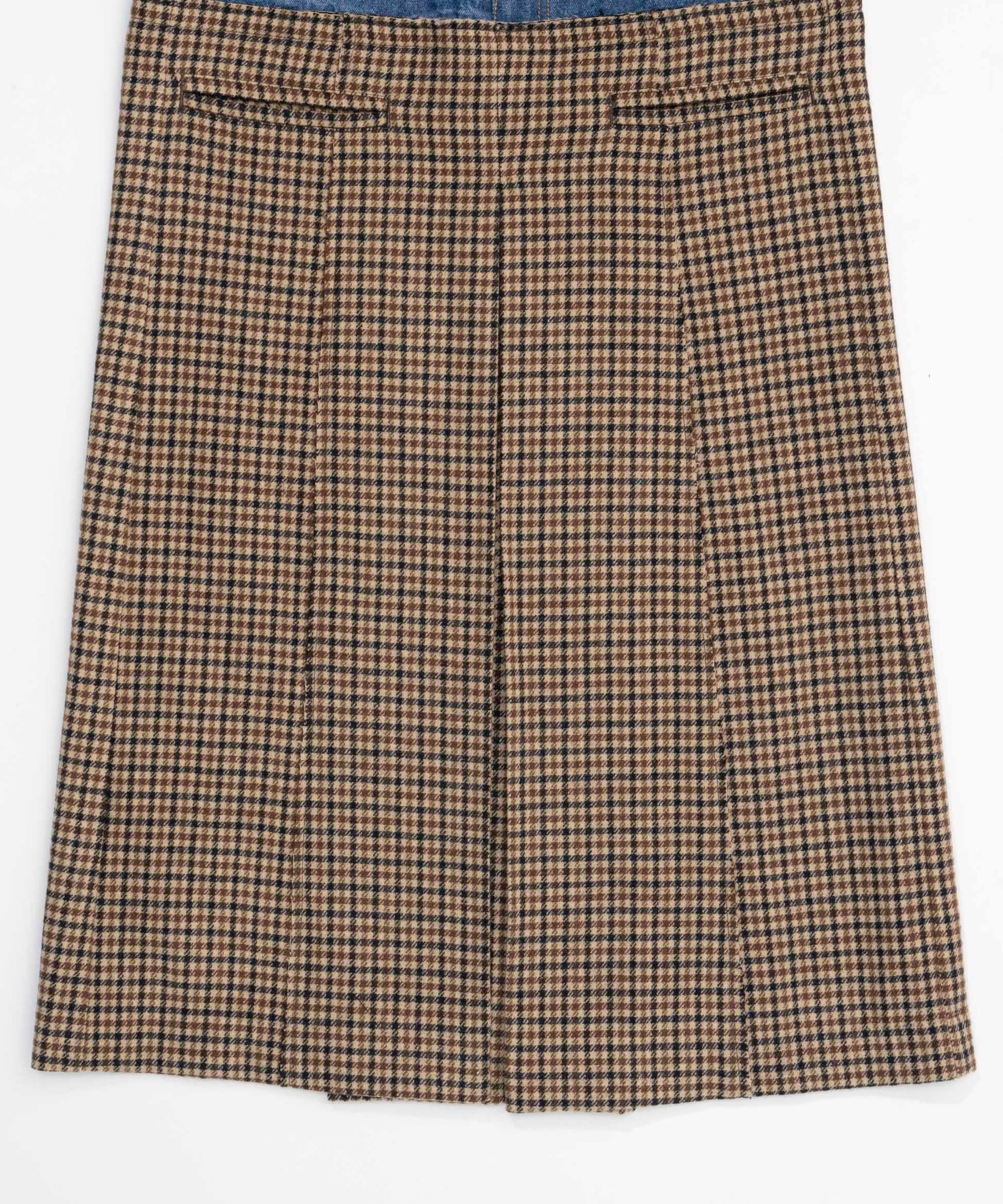 Tweed Layered Box Pleated Skirt