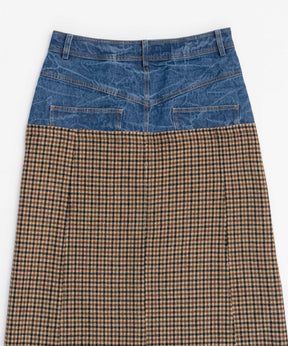 Tweed Layered Box Pleated Skirt