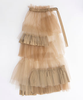 Raffle Tulle Layered Wrap Skirt