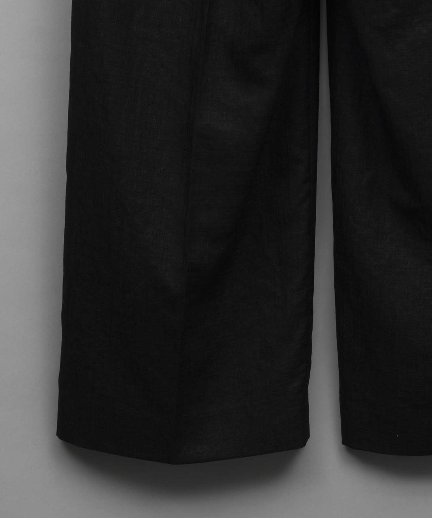 Calendering Triacetate One-Tuck Wide Pants