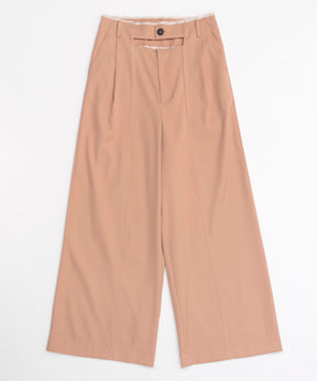 Front Cut Stitch Wide Pants