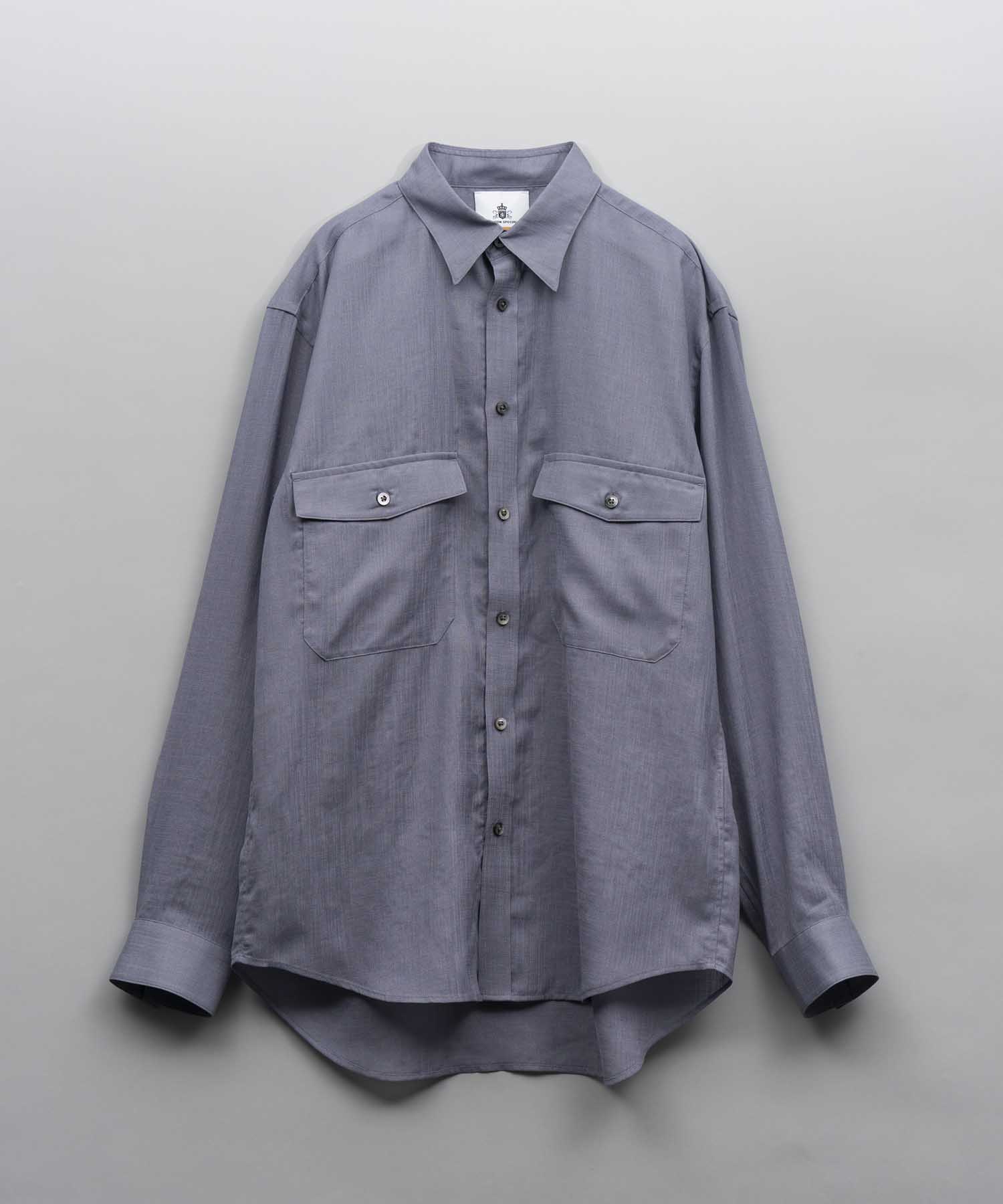 Calendering Triacetate Dress-Over Shirt