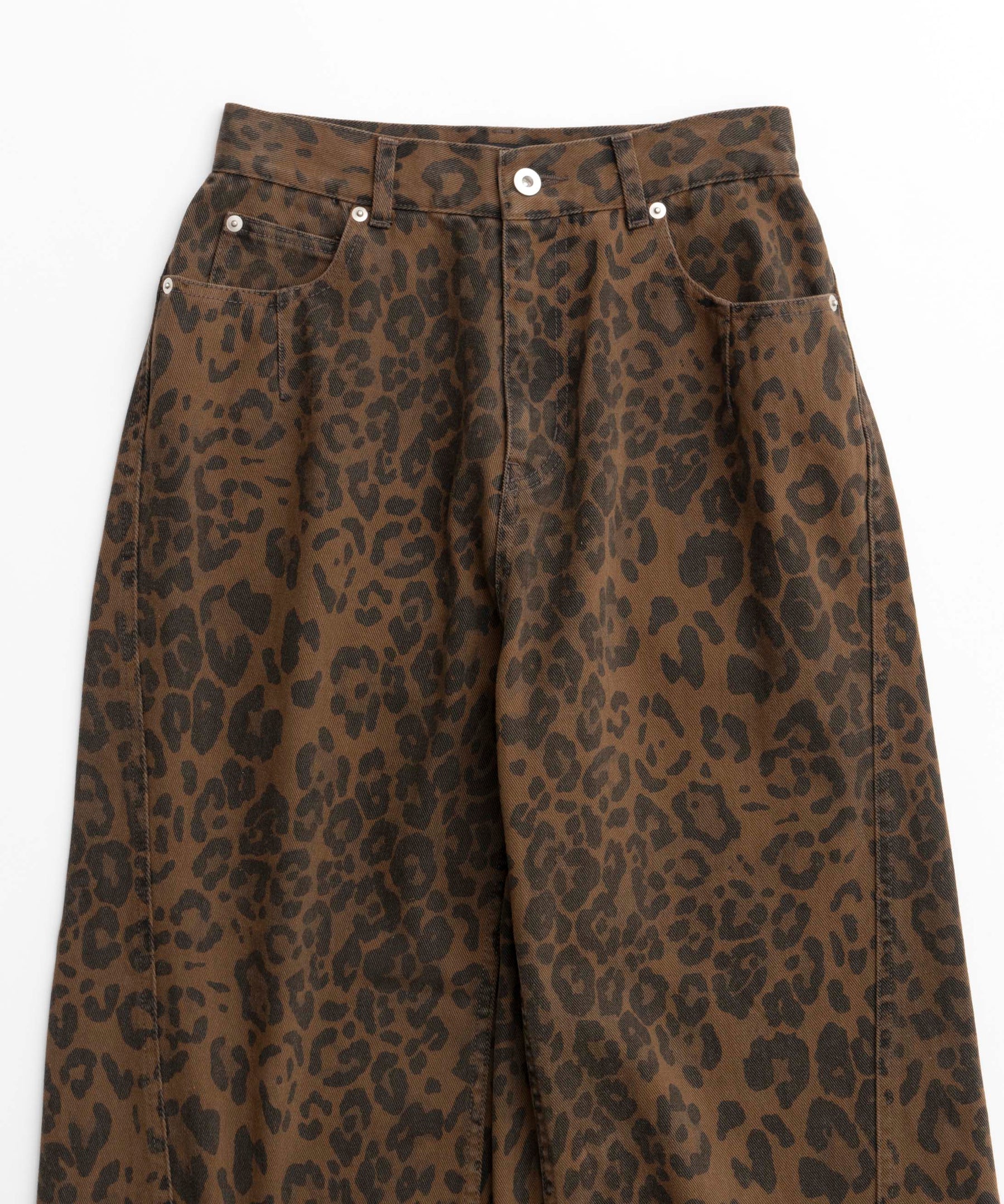 Leopard Wide Straight Pants