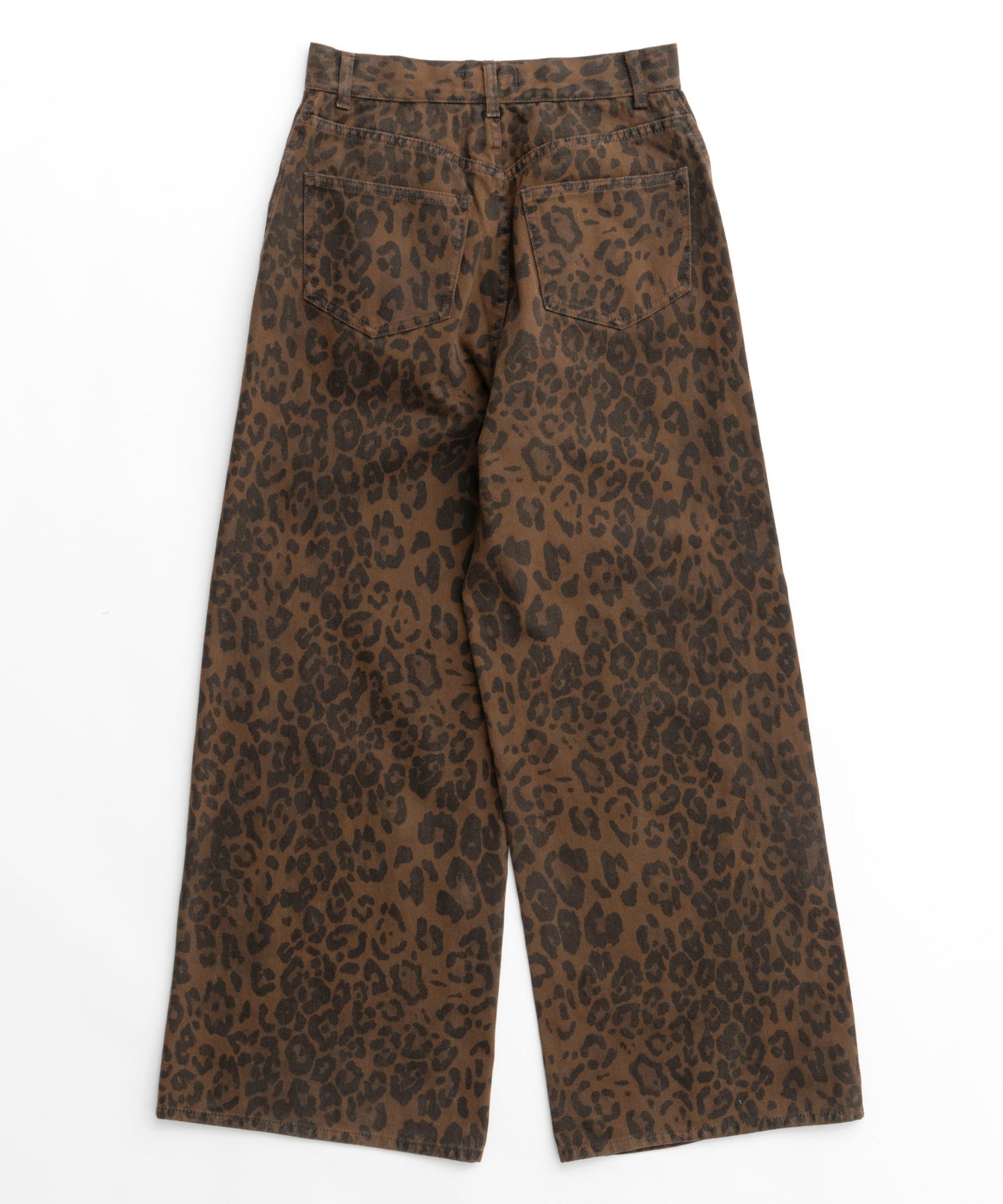 Leopard Wide Straight Pants