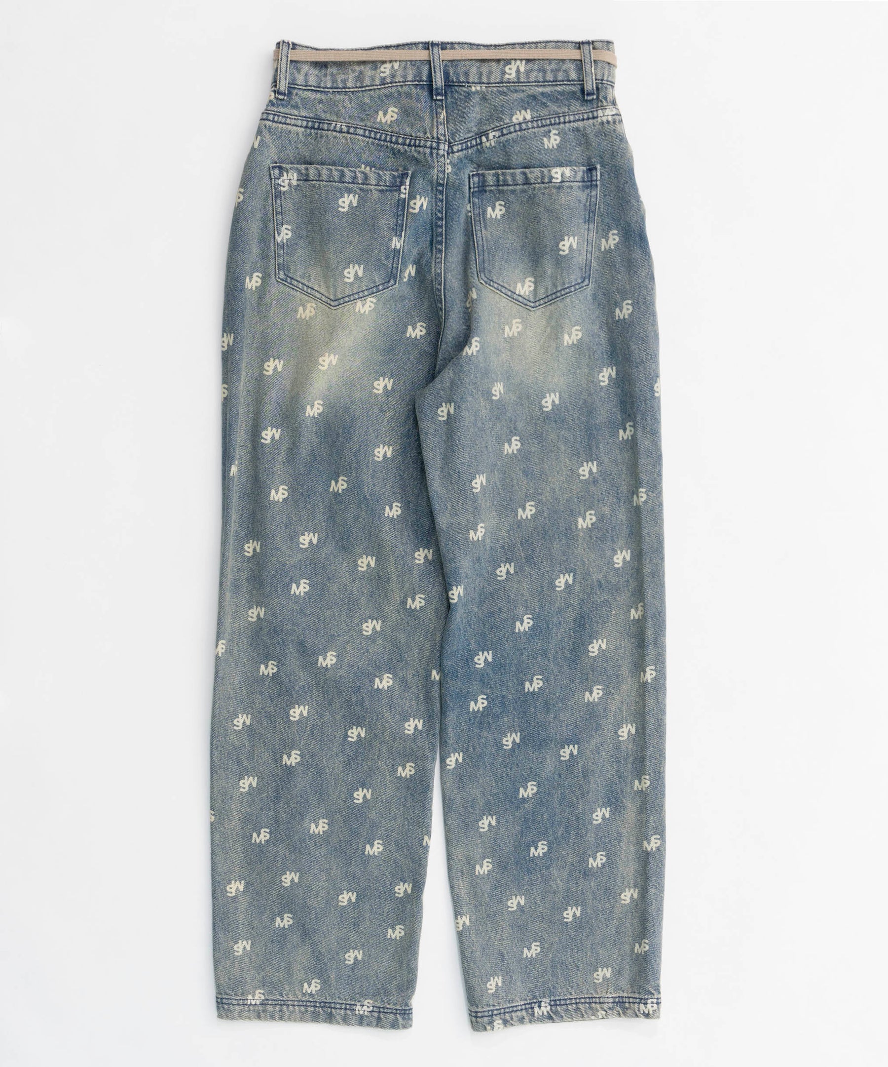 【24WINTER PRE-ORDER】Monogram Print Denim Pants