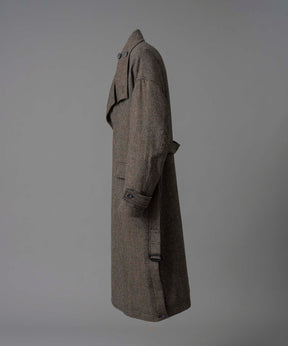 【Italian Dead Stock Fabric】Prime-Over Stand Collar Coat