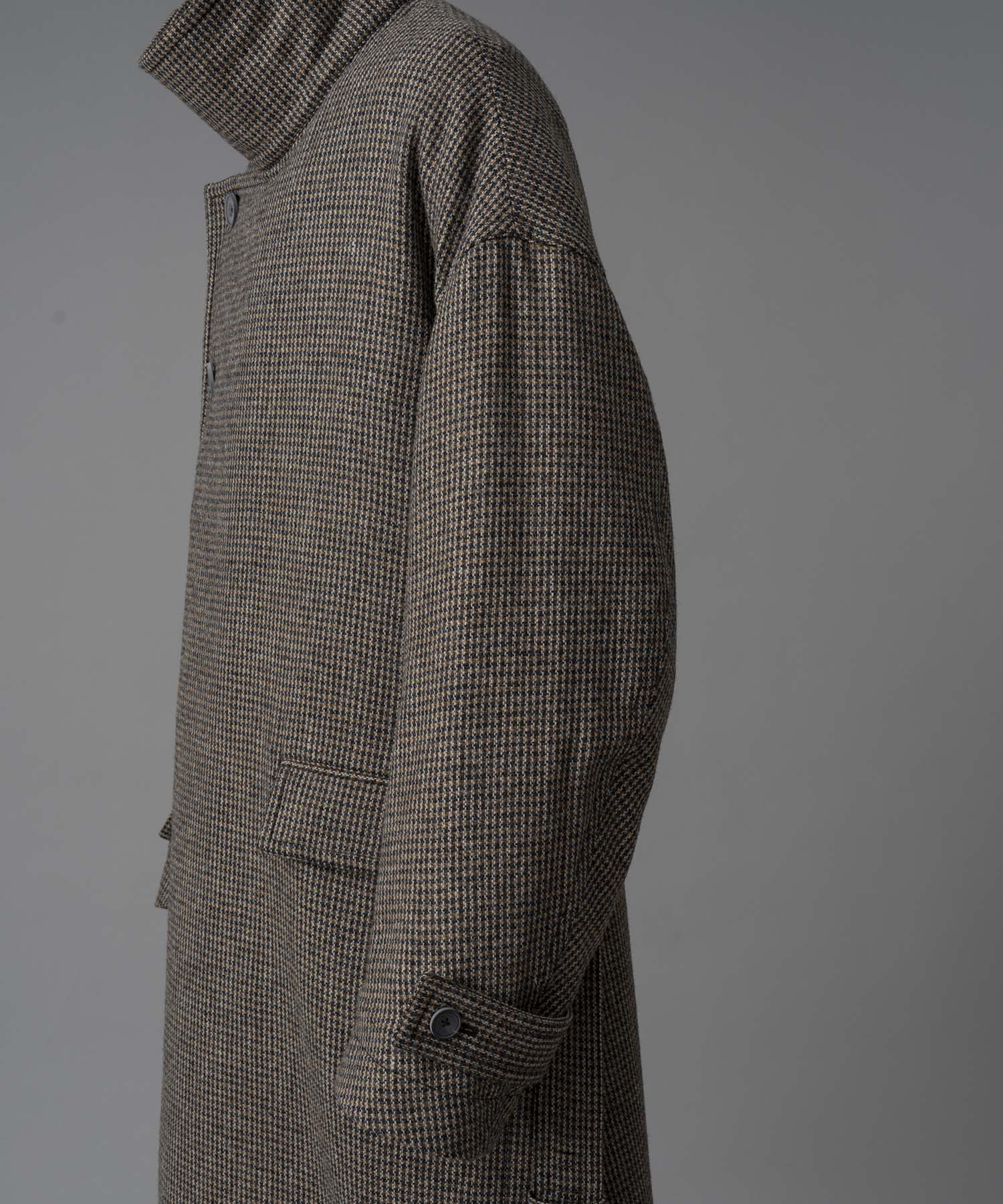 【Italian Dead Stock Fabric】Prime-Over Stand Collar Coat