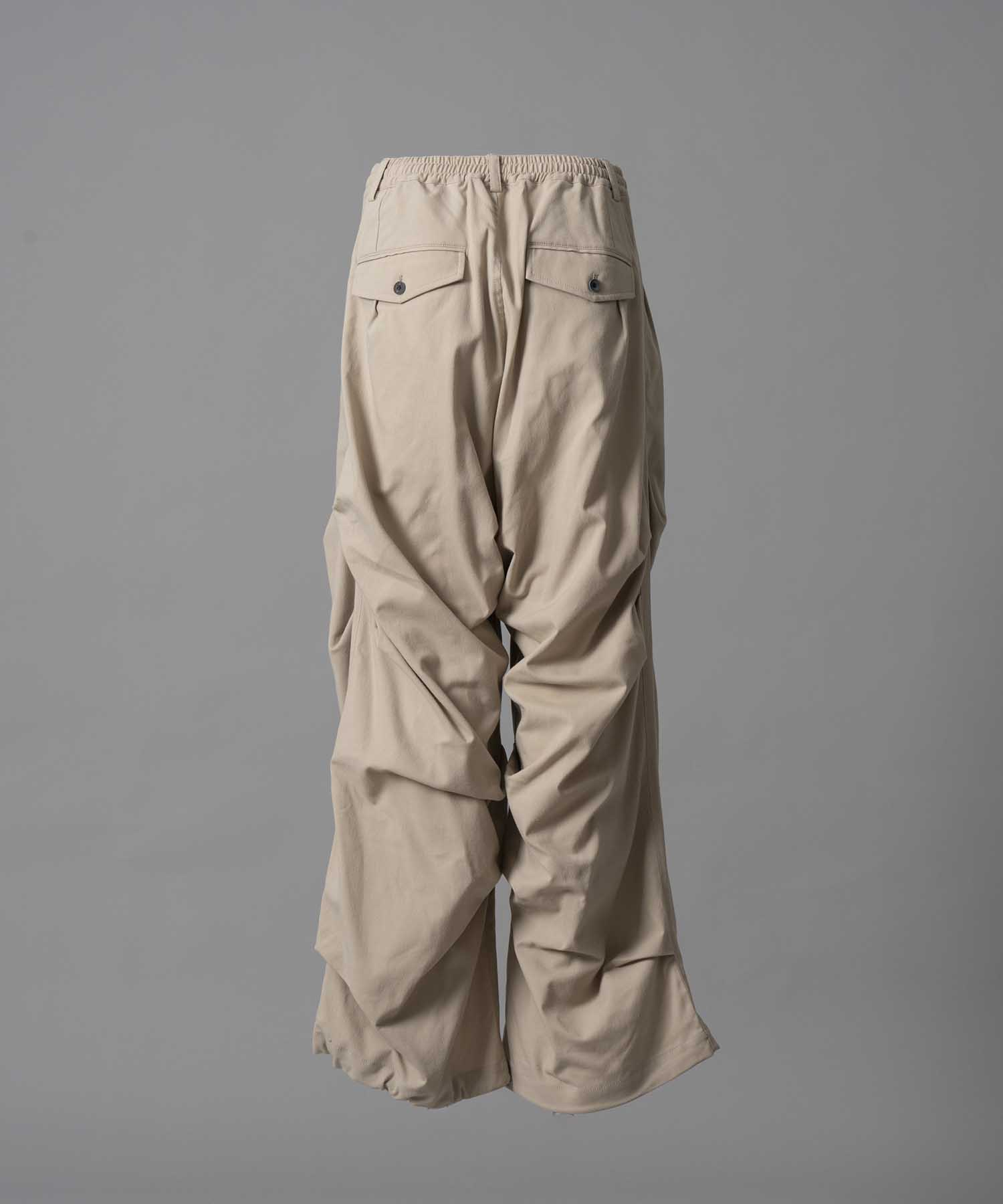 【24AW PRE-ORDER】Prime-Wide Random Tucks Parachute Pants