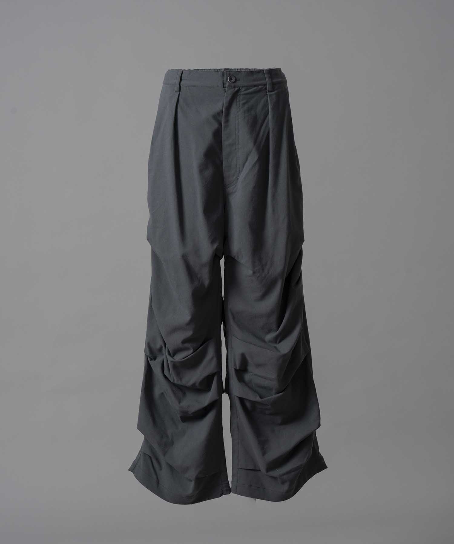 【24AW PRE-ORDER】Prime-Wide Random Tucks Parachute Pants