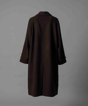 【24AW PRE-ORDER】Super170s Prime-Over Melton Balmachan Coat