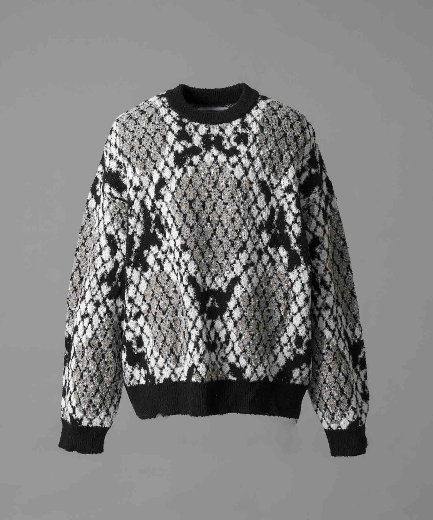 【24AW PRE-ORDER】Prime-Over Python Crew Neck Knit Pullover