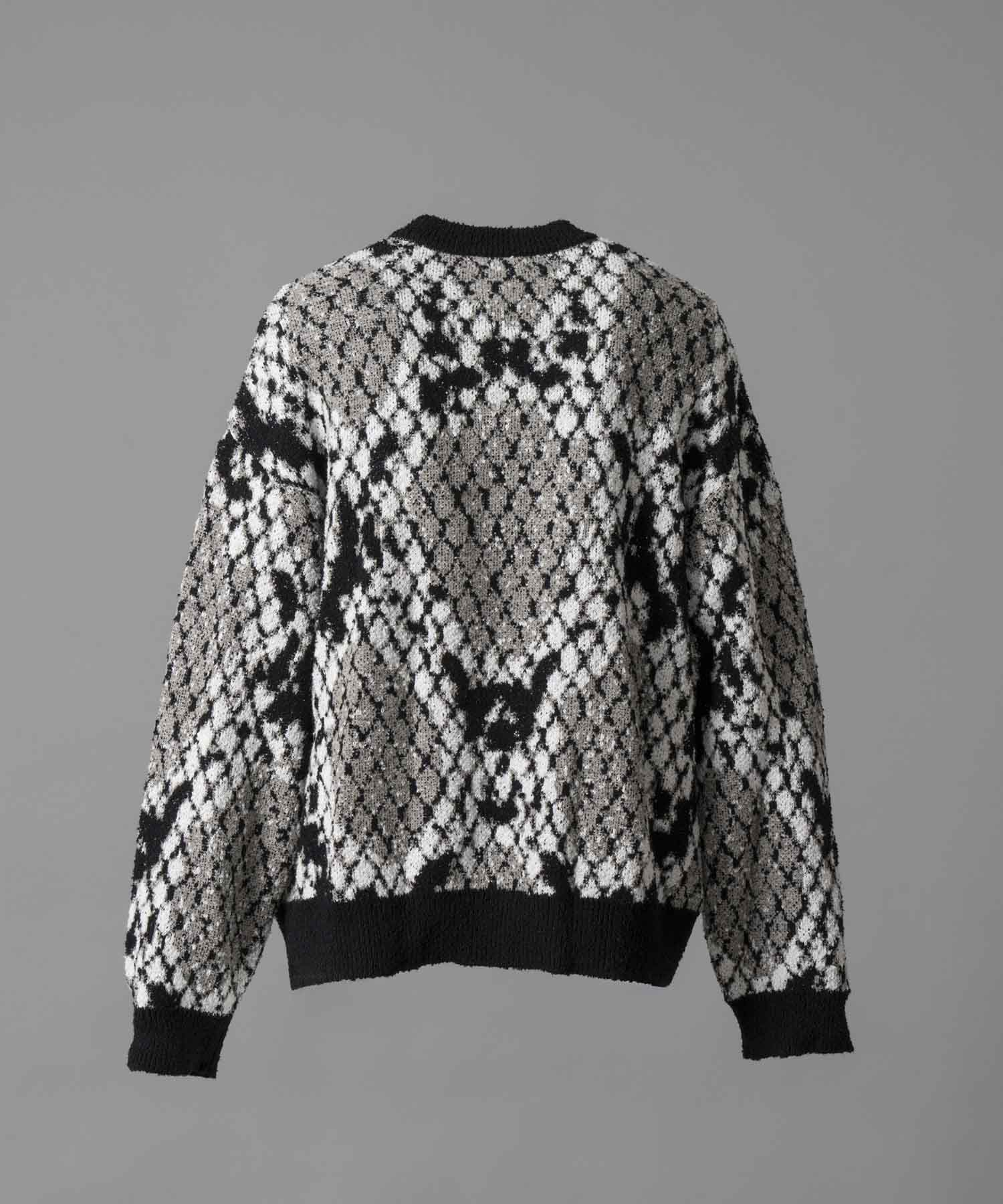 【24AW PRE-ORDER】Prime-Over Python Crew Neck Knit Pullover