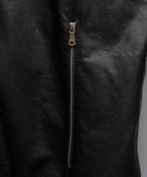 Artificial Leather Prime-Over Zip-Up Blouson