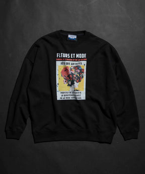 Multi Graphic Prime-Over Crew Neck Sweat Pullover