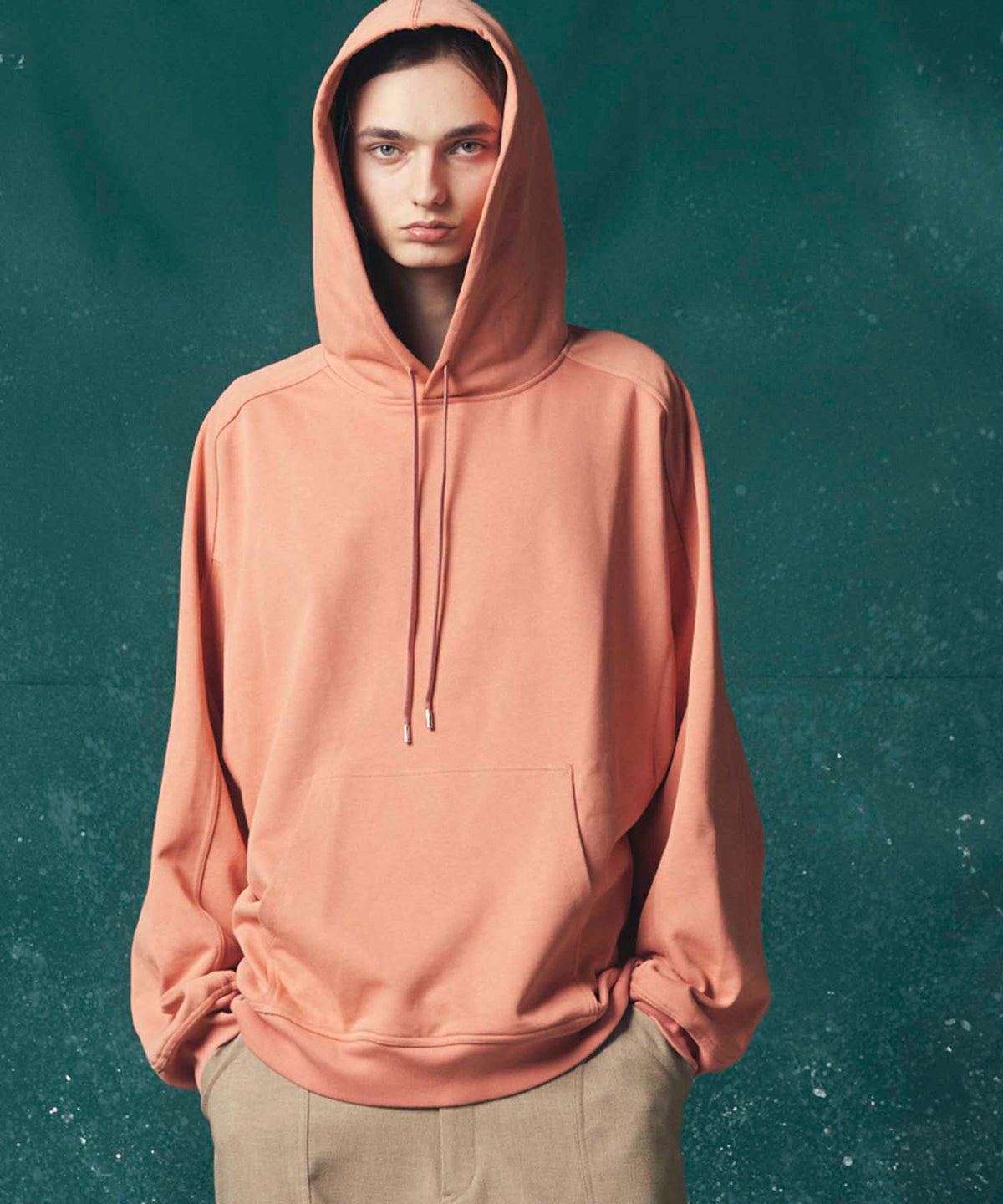 Heavy-Weight Sweat Prime-Over Side Zip Pullover Hoodie