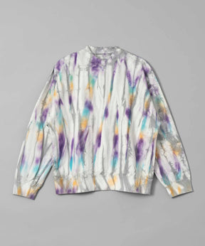 Hand Tie-Dye Sweat Prime-Over Crew Neck Pullover