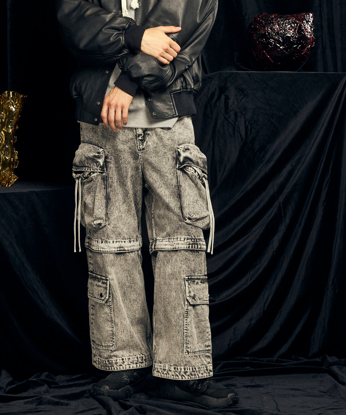 【PRE-ORDER】Big Pocket 2WAY Buggy Denim Cargo Pants