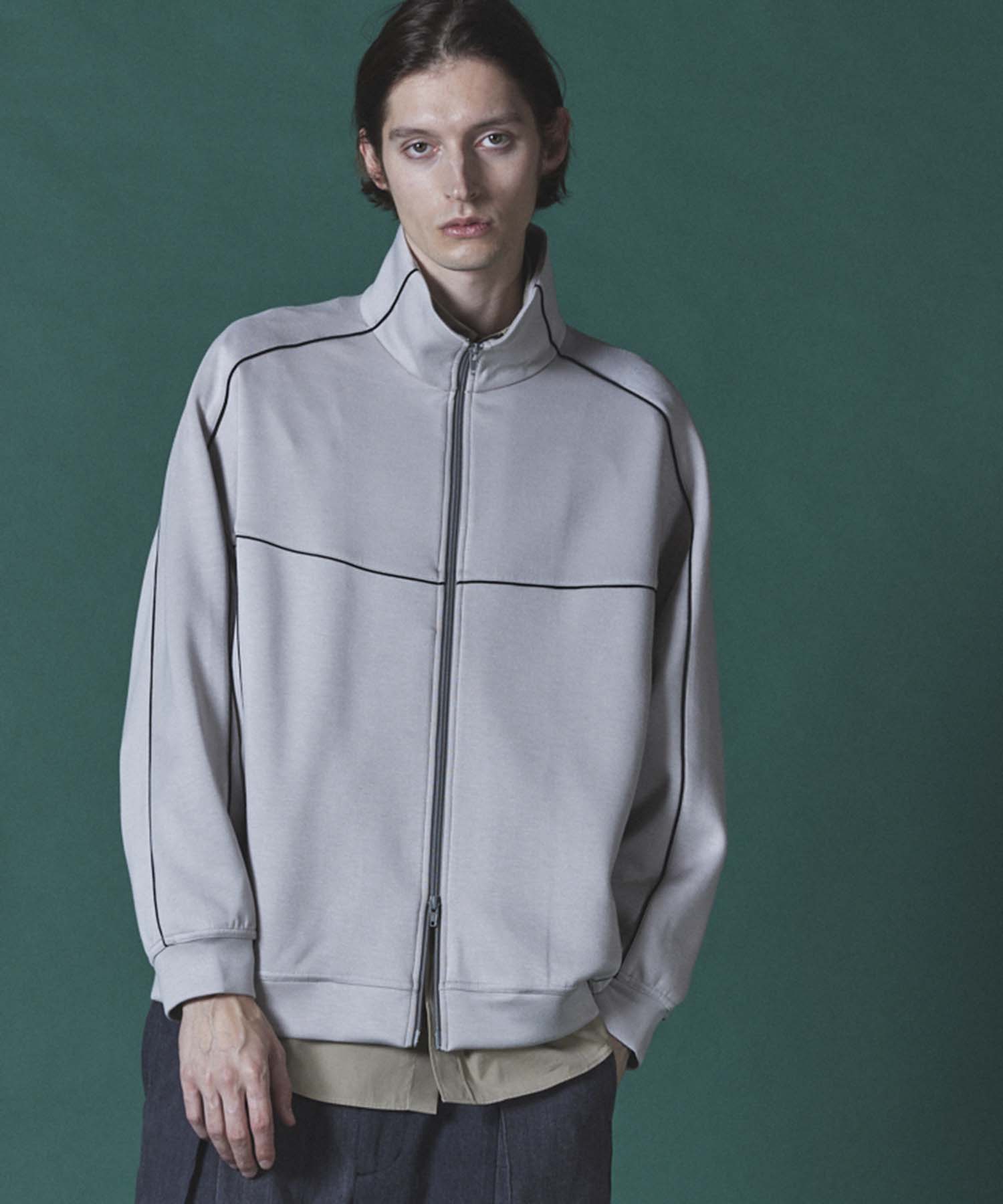 Prime-Over Cardboard Knit Track Jacket