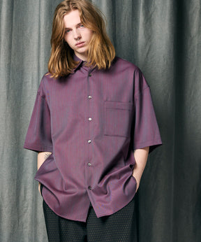 High Count Wool Prime-Over Short Sleeve Shirt