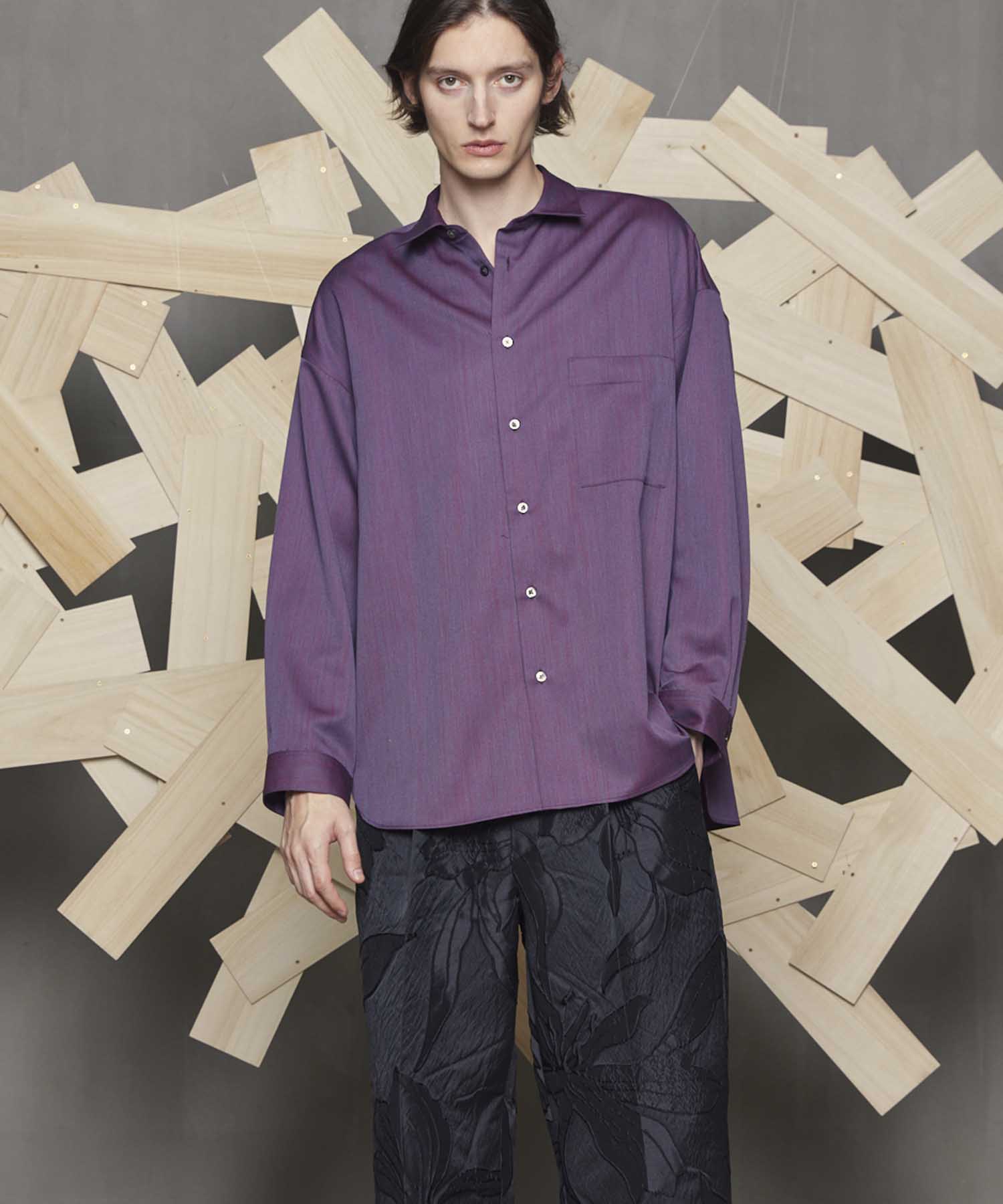 High Count Wool Prime-Over Shirt