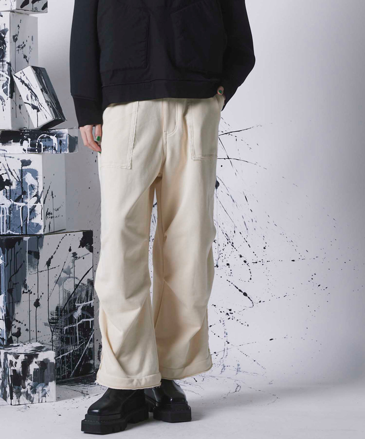 Heavy-Weight Sweat Snow Wide Pants