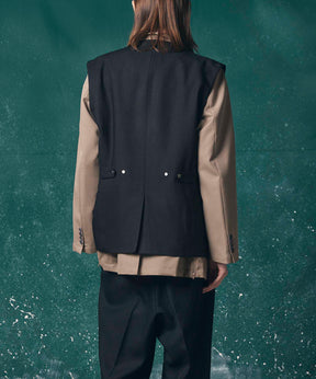 Prime-Over Collarless Gilet