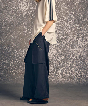 Wrap Cut Wide Cargo Pants