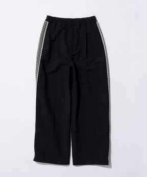 Washed Nylon Crochet Side Line Prime-Wide Easy Pants