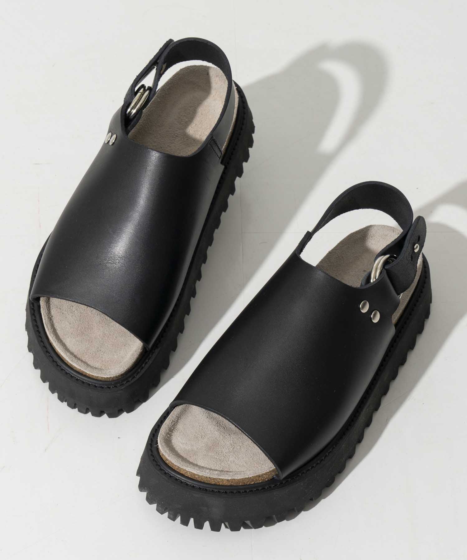 【SPECIAL SHOES FACTORY COLLABORATION】Italian Vibram Sole Heel Strap Sandal Made In TOKYO